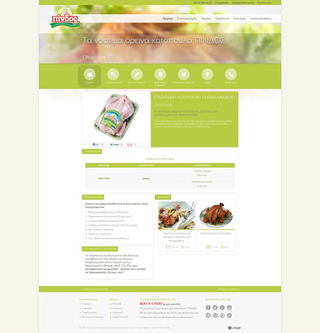 Κατασκευή ιστοσελίδας για τον Αγροτικό Πτηνοτροφικό Συνεταιρισμό Ιωαννίνων Πίνδος