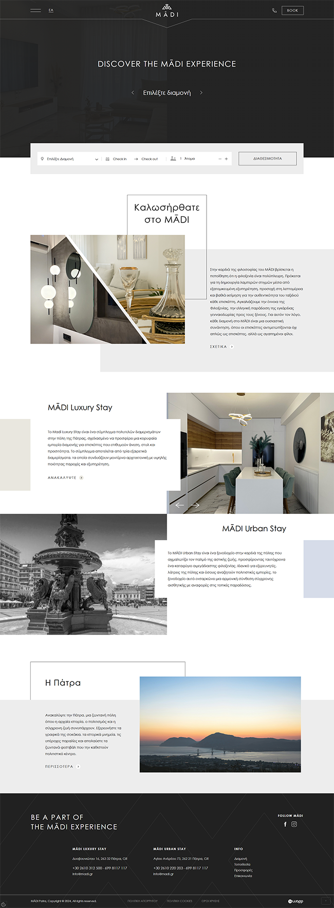 Responsive website for Madi Luxury Stay